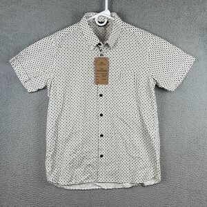 Pike Brothers High Tide Beach Shirt Mens Large White Geometric Print Button Down